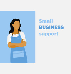 Portrait Of A Girl In An Apron Flat Design