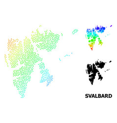 Spectral Dot Map Svalbard Islands