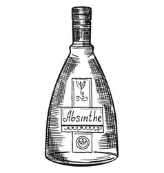 Absinthe Engraving Spirit Drink Bottle Alcohol