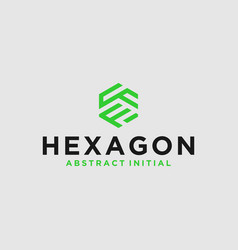 Fm Mf Hexagon Logo Design