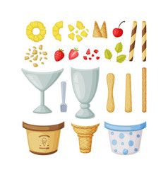 Ice Cream Constructor With Cup Glass Sticks