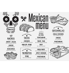 Menu Mexican Restaurant Template Placemat