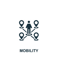 Mobility Icon Monochrome Simple Sign From