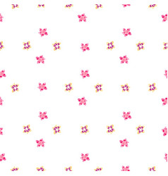 Pink Plumeria Flower Seamless Pattern Isolated