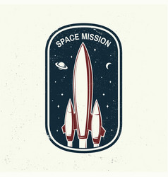 Space Mission Logo Badge Patch Concept