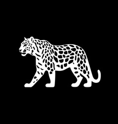 Leopard - Black And White Isolated Icon