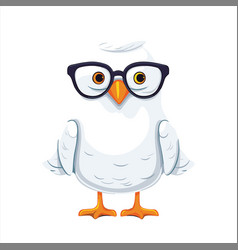 Seagull Cute Funny Cartoon Kawaii Clipart