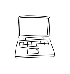 Cute Doodle Laptop With Keyboard For Business