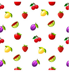 Summer Seamless Pattern With Fruits And Berry