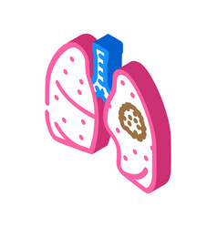 Lung Cancer Isometric Icon