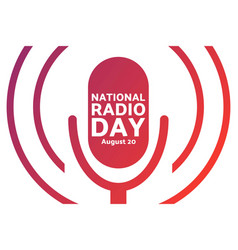 National Radio Day August 20 Holiday Concept