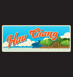 Hau Giang Vietnamese Region Retro Travel Plate