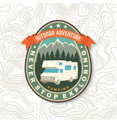 Never Stop Exploring Summer Camp Concept