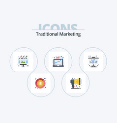 Traditional Marketing Flat Icon Pack 5 Icon