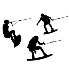 Wake Boarding Silhouettes