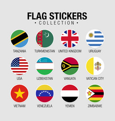 National Flags Of The World Stickers With Names