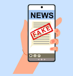 Phone In Hand News With Fake Lies