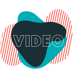 Video Text Logo Modern Design Emblem