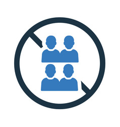 Avoid Crowd No People Icon Simple Editable