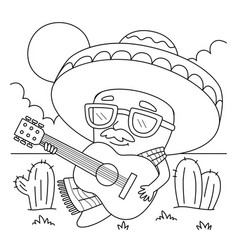 Cinco De Mayo Jalapeno Coloring Page For Kids