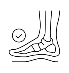 Healthy Bone Feet Line Icon