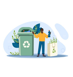 Man With Recycling Concept