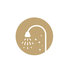 Negative Space Shower Bath Logo Design Graphic