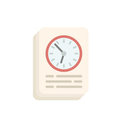 Work Papers Icon Flat Flexible Time