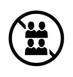 Avoid Crowd No People Icon Black Graphics