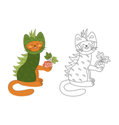 Cute Cat Character In A Dragon Costume