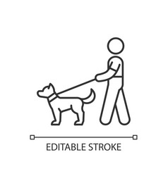 Dog Walker Linear Icon