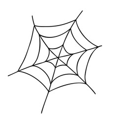 Halloween Cobweb Spiderweb Linear Doodle