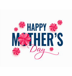 Happy Mothers Day Flower Greeting Card Design