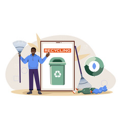 Man With Recycling Concept