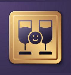 Purple Friends Drinking Alcohol Icon Isolated