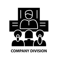 Company Division Icon Black Sign