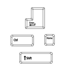 Enter Control Ctrl Home And Shift Computer Key