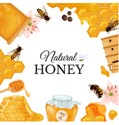 Natural Honey Frame Composition