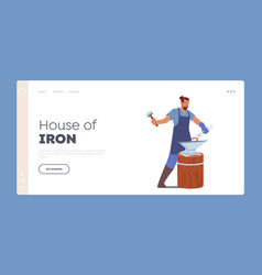 Iron Forgery Craftsmanship Landing Page Template