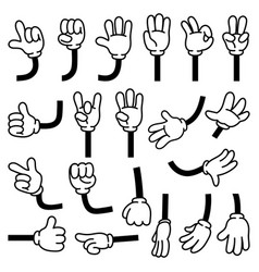 Set Of Hands And Gestures Royalty Free Vector Image