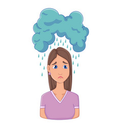 Women With Stress Symptom - Crying Emotional