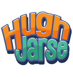 Hugh Jass Logo Text Design