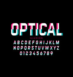 Optical Illusion Style Font