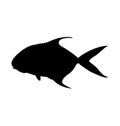 Permit Fish Black Silhouette