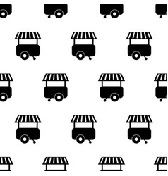 Food Truck Seamless Pattern Fast Sign