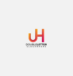 Initial Letter Uh Logo Minimal Business Logo