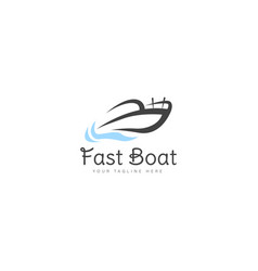 Jet Boat Logo Design Icon