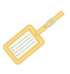 Leather Luggage Tag Flat