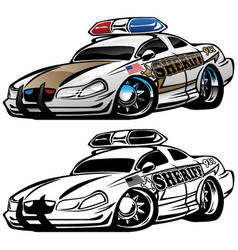 Sheriff Muscle Car Cartoon