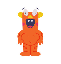 Monster Alphabet With Orange Capital Letter I